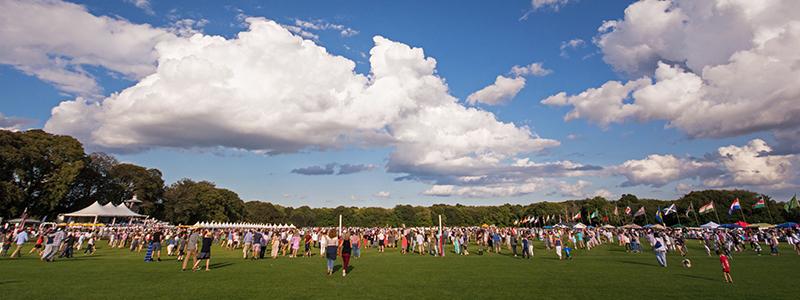 Saturday Crowd Treads In at the Newport International Polo Series