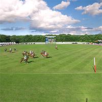 Newport Polo Jumbotron During an Exhibition Match