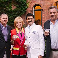 Indian Polo Team Captain with Guests at Bollygood Reception