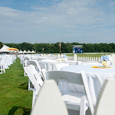 Pavilion Tables Prepared for Game Day