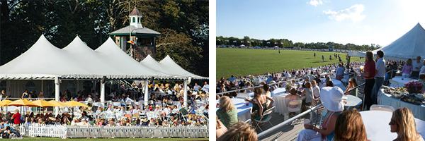 Views from Newport Polo Pavilion on game day.