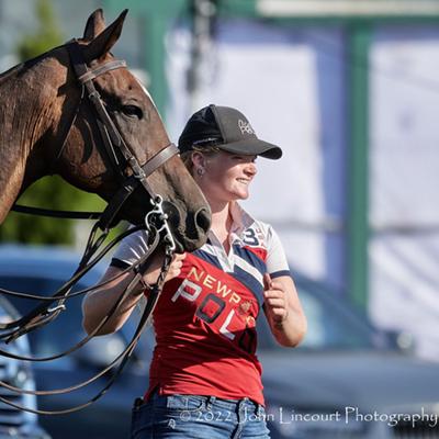 Polo Groom Handling Two Horses